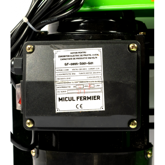 Zdrobitor electric de fructe 2800 RPM, 300-550 kg/h