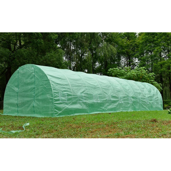 Solar legume 4 x 10 x 2.30m, folie 180g/m2 : Cadou Sistem de irigare + Ata palisare + Set rasadire plante