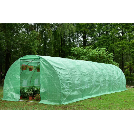 Solar legume 4 x 12 x 2.30m, folie 180g/m2 : Cadou Sistem de irigare + Ata palisare + Set rasadire plante