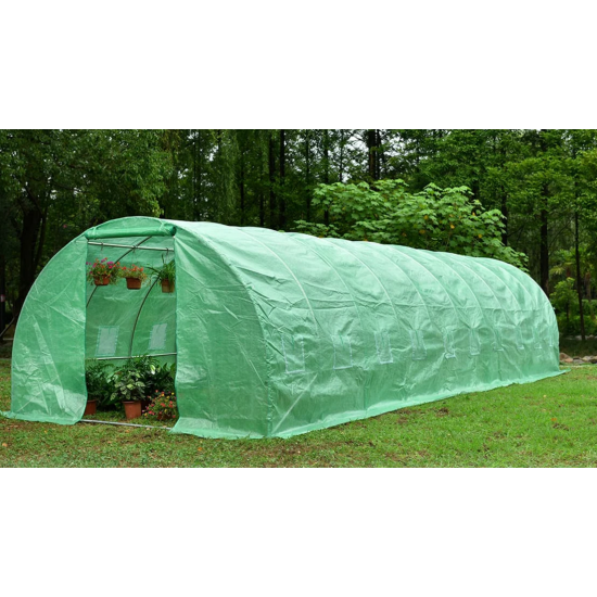 Solar legume 4 x 6 x 2.30m, folie 180g/m2 : Cadou Sistem de irigare + Ata palisare + Set rasadire plante