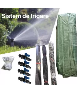 Solar legume 4 x 8 x 2.30m, folie 180g/m2 : Cadou Sistem de irigare + Ata palisare + Set rasadire
