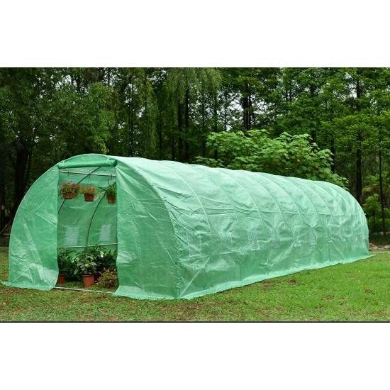 Solar legume 4 x 8 x 2.30m, folie 180g/m2 : Cadou Sistem de irigare + Ata palisare + Set rasadire