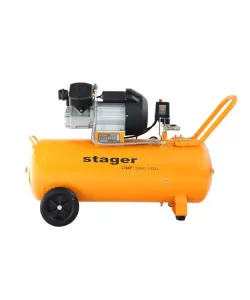 Stager Air 36D100 compresor aer, 100L, 10bar, 356L/min, monofazat, angrenare directa