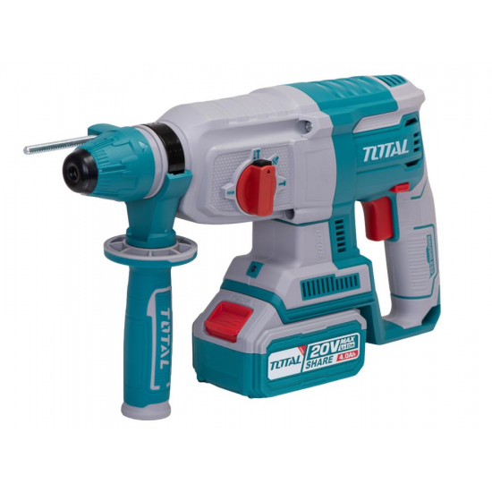 TOTAL - KIT COMBO 20V -4.0Ah - MASINA DE GAURIT CU IMPACT, POLIZOR UNGHIULAR , CIOCAN ROTOPERCUTOR (