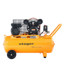 Stager Air 32C100 compresor aer, 100L, 10bar, 324L/min, monofazat, angrenare curea