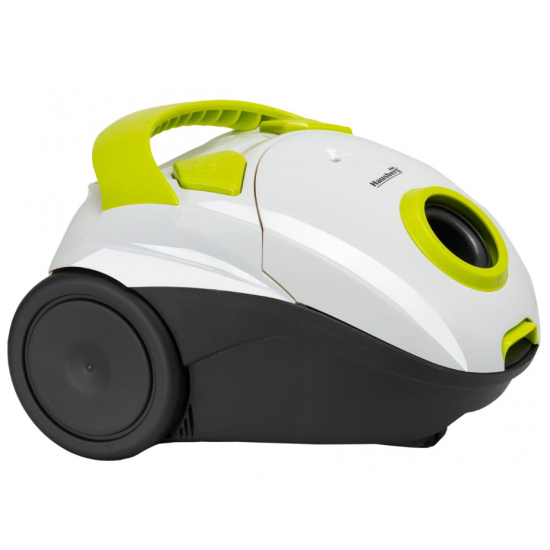 Aspirator cu sac Hausberg HB2080VR, 700W, Capacitate 1.5L - Alb/Verde