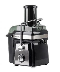 Storcator de fructe si legume Hausberg HB-7540, 1000 W, 2 viteze, recipient pulpa 1 l, recipient suc 1 l, accesoriu impingere, negru + argintiu