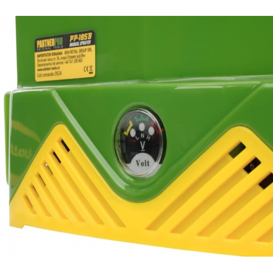 Pompa de stropit cu acumulator 18L PartnerPro PP-18SB, 12V / 8Ah, 2.6 L/min