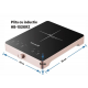 Plita cu inductie - Hausberg HB-1526RZ, Roz, 2000W, control tactil, o zona de gatit