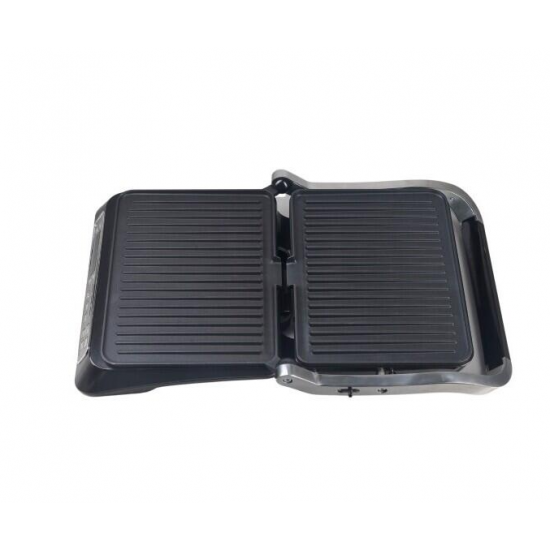 Sandwich maker & grill HAUSBERG HB-538IN, 1850-2200W, Termostat reglabil, Placi acoperite cu granit, Maner din aluminiu, Corp din Inox