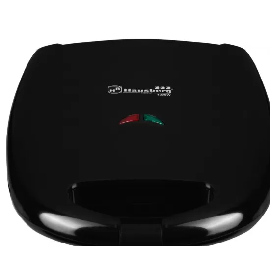 Sandwich Maker Hausberg HB-3522NG, 1200 W , culoare negru, avertizare led, model grill Sandwich Maker Hausberg HB-3522NG, 1200 W , culoare negru, avertizare led, model grill