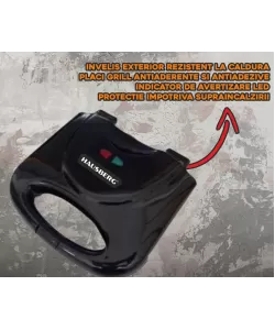 SANDWICH MAKER HB-3510 NEGRU, 700-800W SANDWICH MAKER HB-3510 NEGRU, 700-800W