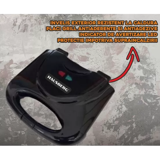 SANDWICH MAKER HB-3510 NEGRU, 700-800W SANDWICH MAKER HB-3510 NEGRU, 700-800W