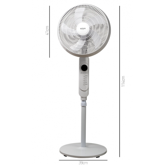 Ventilator de Podea 16" BÖHM BF403RC-5B Număr viteze 3, 45W, Reglaj pe inaltime pana la 125 cm, Functie de oscilatie 75°