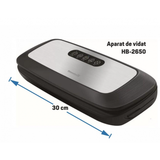 Aparat de vidat - Hausberg HB-2650 Latime Maxima 30 cm -Negru-Gri