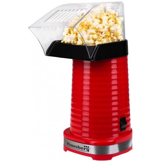Aparat popcorn Hausberg HB-900RS, 1200 W, Rosu