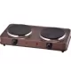 Plita electrica Ertone MN200MR, 1500W, 2 arzatoare, Maro Plita electrica Ertone MN200MR, 1500W, 2 arzatoare, Maro