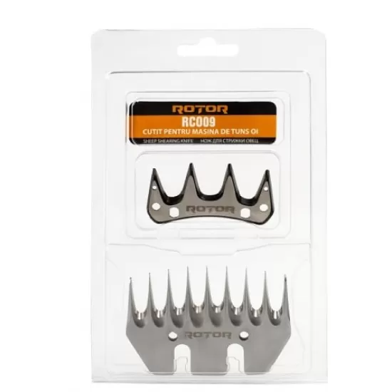 Cuțit pentru mașină de tuns oi ROTOR RC009, Număr dinți 9 Cuțit pentru mașină de tuns oi ROTOR RC009, Număr dinți 9
