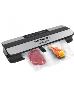 Aparat de vidat HAUSBERG HB-2645NG, 120W, 5 Butoane, Latime maxima 30cm, Capacitate 3,5-4L/min, Negru-Argintiu