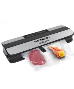 Aparat de vidat HAUSBERG HB-2645NG, 120W, 5 Butoane, Latime maxima 30cm, Capacitate 3,5-4L/min, Negru-Argintiu