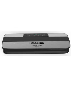 Aparat de vidat HAUSBERG HB-2645NG, 120W, 5 Butoane, Latime maxima 30cm, Capacitate 3,5-4L/min, Negru-Argintiu