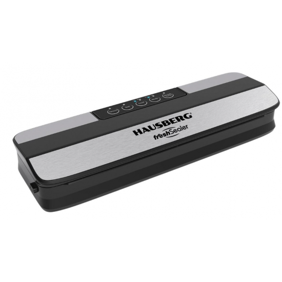 Aparat de vidat HAUSBERG HB-2645NG, 120W, 5 Butoane, Latime maxima 30cm, Capacitate 3,5-4L/min, Negru-Argintiu