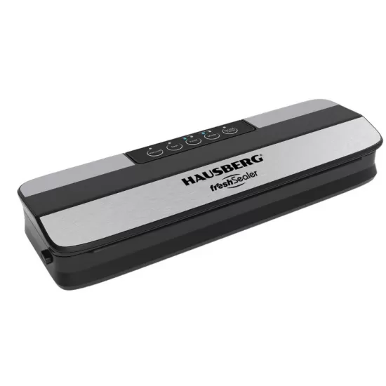 Aparat de vidat HAUSBERG HB-2645NG, 120W, 5 Butoane, Latime maxima 30cm, Capacitate 3,5-4L/min, Negru-Argintiu Aparat de vidat HAUSBERG HB-2645NG, 120W, 5 Butoane, Latime maxima 30cm, Capacitate 3,5-4L/min, Negru-Argintiu