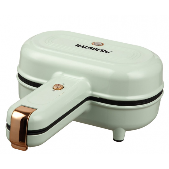 Aparat electric pentru placinta HAUSBERG HB-3564, 550-650W, Placa de incalzire cu doua laturi, Termostat, Adancime 13cm, Bachelita