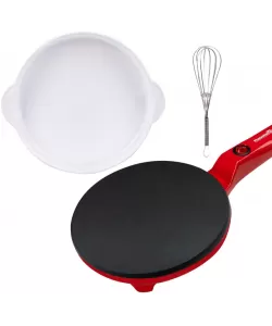 Aparat pentru clatite Hausberg HB-9910RS, Rosu/Gri/Alb, 700W Aparat pentru clatite Hausberg HB-9910RS, Rosu/Gri/Alb, 700W