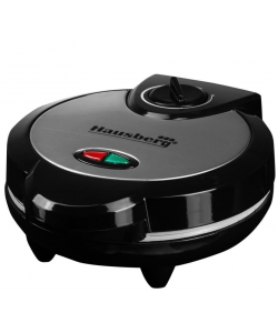 Aparat waffe Hausberg HB-3562NG, 1300 W, 4 compartimente, carcasa din Inox - Negru