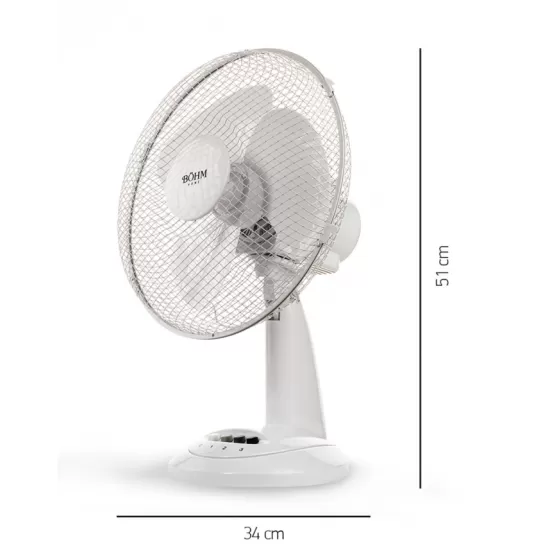 Ventilator de Birou 12" BÖHM BLTF-1203 Număr viteze 3, 40 W Ventilator de Birou 12" BÖHM BLTF-1203 Număr viteze 3, 40 W