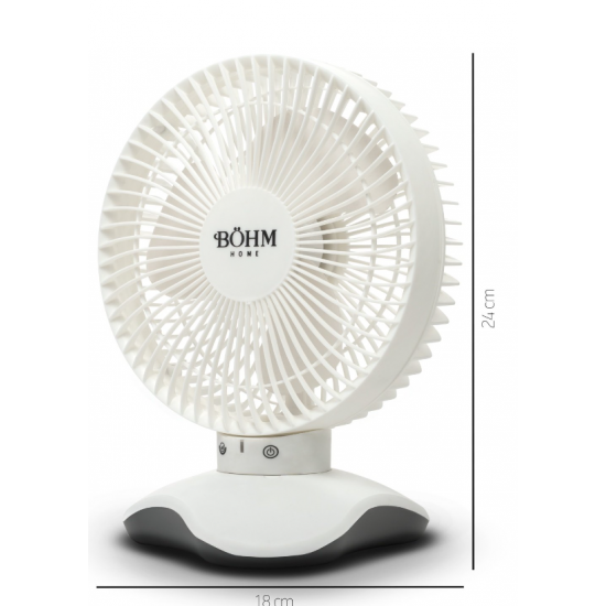 Ventilator de Birou 6" cu USB BÖHM BP2306,Număr viteze 3, Unghi de înclinare 60°