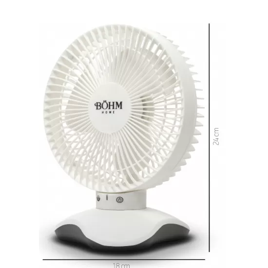 Ventilator de Birou 6" cu USB BÖHM BP2306,Număr viteze 3, Unghi de înclinare 60° Ventilator de Birou 6" cu USB BÖHM BP2306,Număr viteze 3, Unghi de înclinare 60°