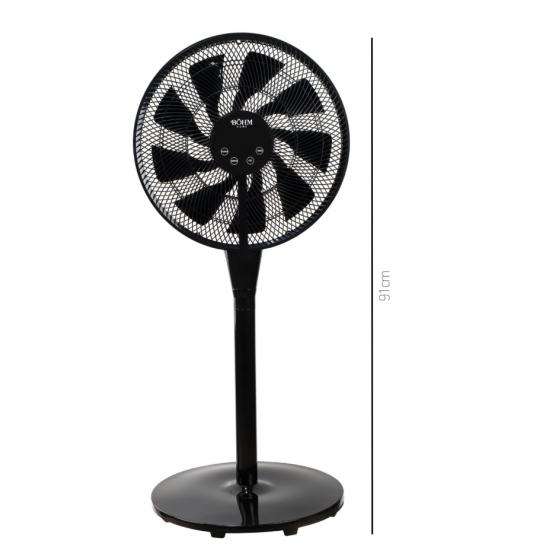 Ventilator de Podea 16" BÖHM BY2316 Număr viteze 8, 25W,Ecran LED, telecomanda