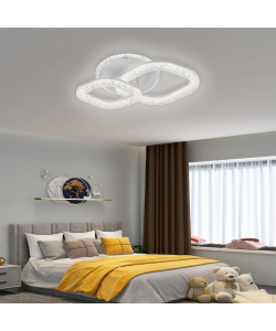 Lustra LED Asgard cu Telecomanda, Lumina Dimabila, Alb