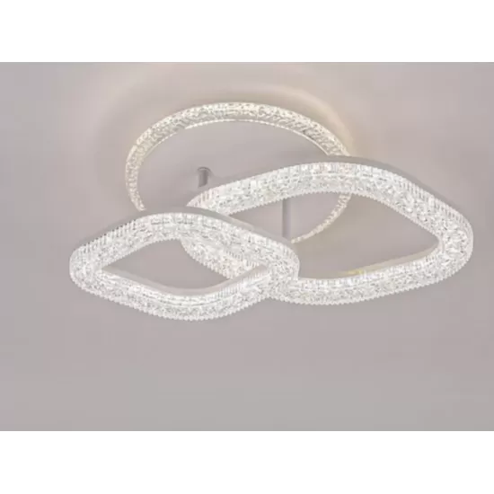 Lustra LED Asgard cu Telecomanda, Lumina Dimabila, Alb Lustra LED Asgard cu Telecomanda, Lumina Dimabila, Alb