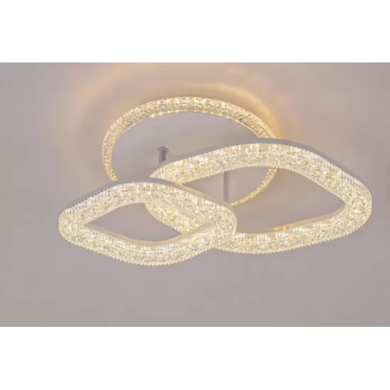 Lustra LED Asgard cu Telecomanda, Lumina Dimabila, Alb Lustra LED Asgard cu Telecomanda, Lumina Dimabila, Alb
