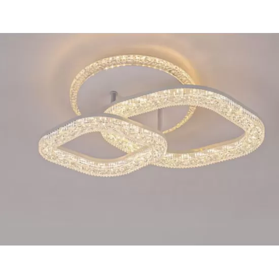 Lustra LED Asgard cu Telecomanda, Lumina Dimabila, Alb Lustra LED Asgard cu Telecomanda, Lumina Dimabila, Alb