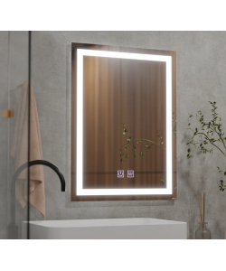 Oglinda LED Rectangulara, 60x80cm, Edge LUMINOUS Touch, Sistem Dezaburire, Dimabila