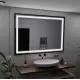 Oglinda LED Rectangulara, 100x65cm, Verite Majeste Noir Motion Glow Marcello, Sistem Dezaburire, Ceas & Termometru, Dimabila Oglinda LED Rectangulara, 100x65cm, Verite Majeste Noir Motion Glow Marcello, Sistem Dezaburire, Ceas & Termometru, Dimabila