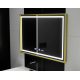 Oglinda LED Rectangulara, 120x80cm, Verite Royale Gold MotionGlow Marcello, Sistem Dezaburire, Ceas & Termometru, Dimabila