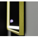 Oglinda LED Rectangulara, 120x80cm, Verite Royale Gold MotionGlow Marcello, Sistem Dezaburire, Ceas & Termometru, Dimabila