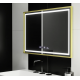 Oglinda LED Rectangulara, 120x80cm, Verite Royale Gold MotionGlow Marcello, Sistem Dezaburire, Ceas & Termometru, Dimabila