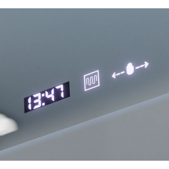 Oglinda LED Rectangulara, 120x80cm, Verite Royale Gold MotionGlow Marcello, Sistem Dezaburire, Ceas & Termometru, Dimabila