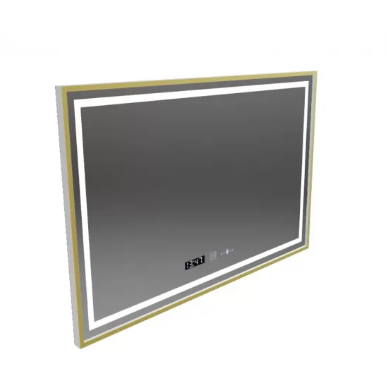 Oglinda LED Rectangulara, 120x80cm, Verite Royale Gold MotionGlow Marcello, Sistem Dezaburire, Ceas & Termometru, Dimabila Oglinda LED Rectangulara, 120x80cm, Verite Royale Gold MotionGlow Marcello, Sistem Dezaburire, Ceas & Termometru, Dimabila