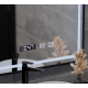 Oglinda LED Touch Karl Sistem Dezaburire, Ceas si Temperatura 50x70 cm Rama Negru Brushed
