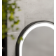 Oglinda LED Senzor Helmut Sistem Dezaburire, Ceas si Temperatura 50x80 cm Rama Negru Brushed Marcello Funghi