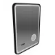 Oglinda LED Touch Ulrich Sistem Dezaburire, Ceas si Temperatura 60x80 cm Rama Negru Brushed Lupa Cosmetica Oglinda LED Touch Ulrich Sistem Dezaburire, Ceas si Temperatura 60x80 cm Rama Negru Brushed Lupa Cosmetica