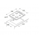 Pachet Incorporabil Hausberg Cuptor electric HB-8051NG, Clasa A, 76L, 2000W, Negru, Plita HB-563NG, 4 arzatoare, Gaz, Sticla