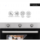 Pachet incorporabil Hausberg Cuptor electric HB-8053IN, Clasa A, 71L, 2225W, Negru/Inox, Plita Incorporabila HB-555, 4 arzatoare, Gaz, Inox, Hota incorporabila decorativa HB-1220, Putere de absorbtie 450 m3/h, 2 motoare, 60 cm, Inox